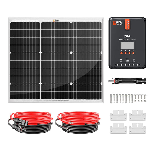Rich Solar Renogy 50 Watt Solar Panel Kit With MPPT Charge Controller