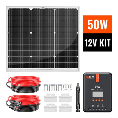 Rich Solar Renogy 50 Watt Solar Panel Kit With MPPT Charge Controller