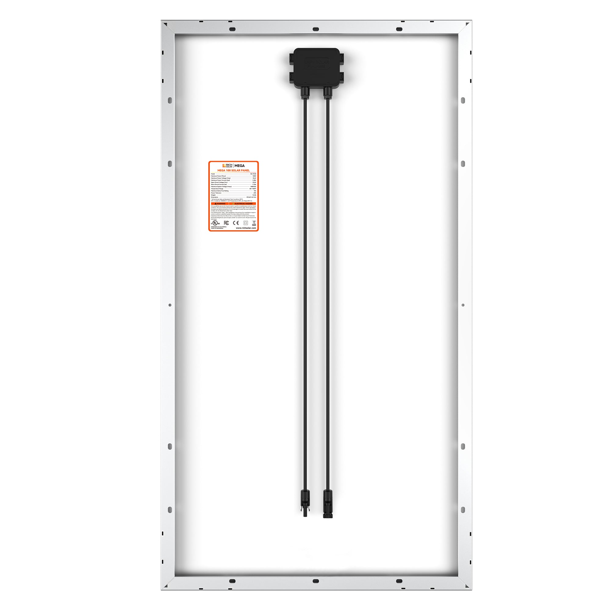 Rich Solar Renogy 100 Watt Solar Panel For Off Grid Vans Campers Boats