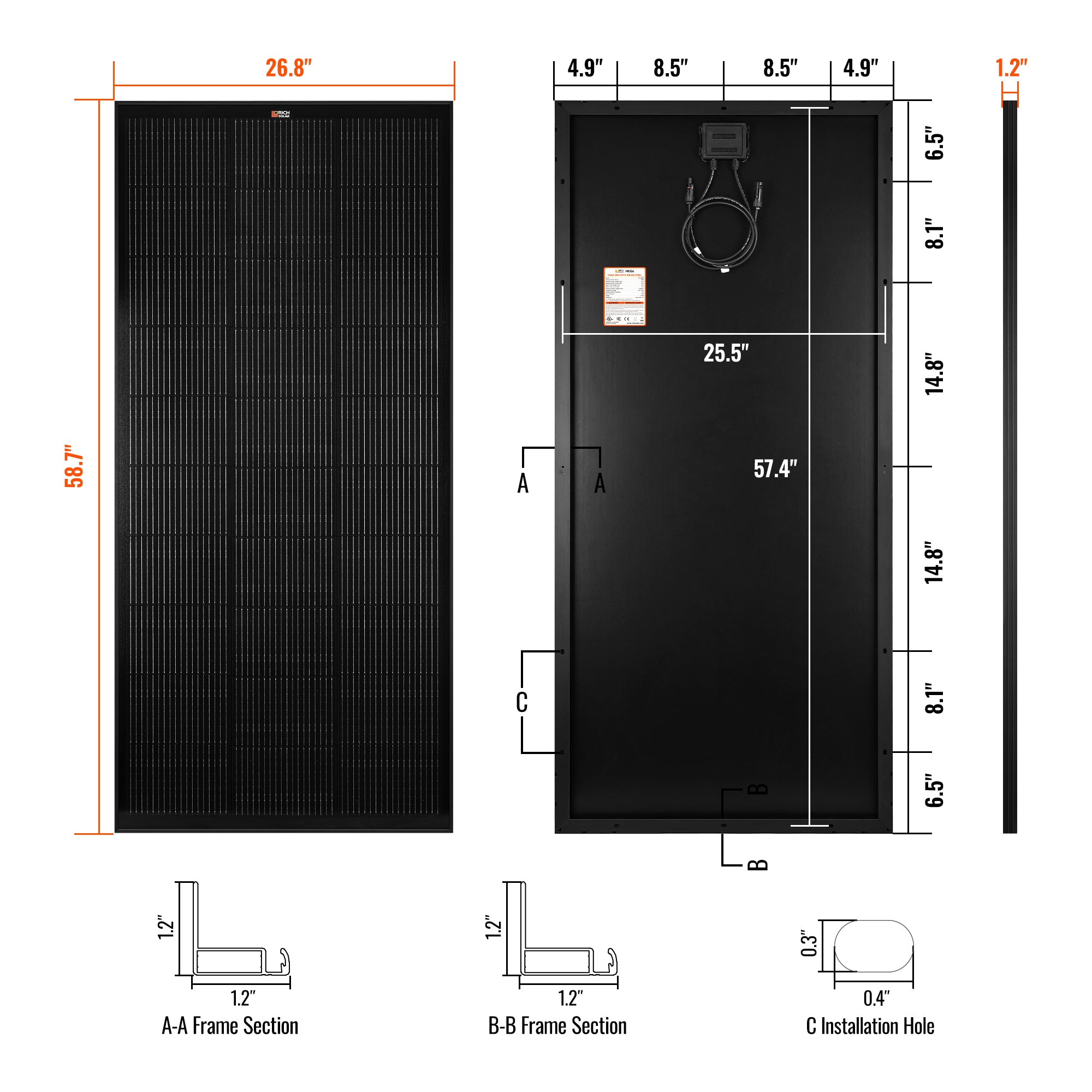 Rich Solar Renogy 200 Watt Solar Panel For Off Grid RVs And Cabins