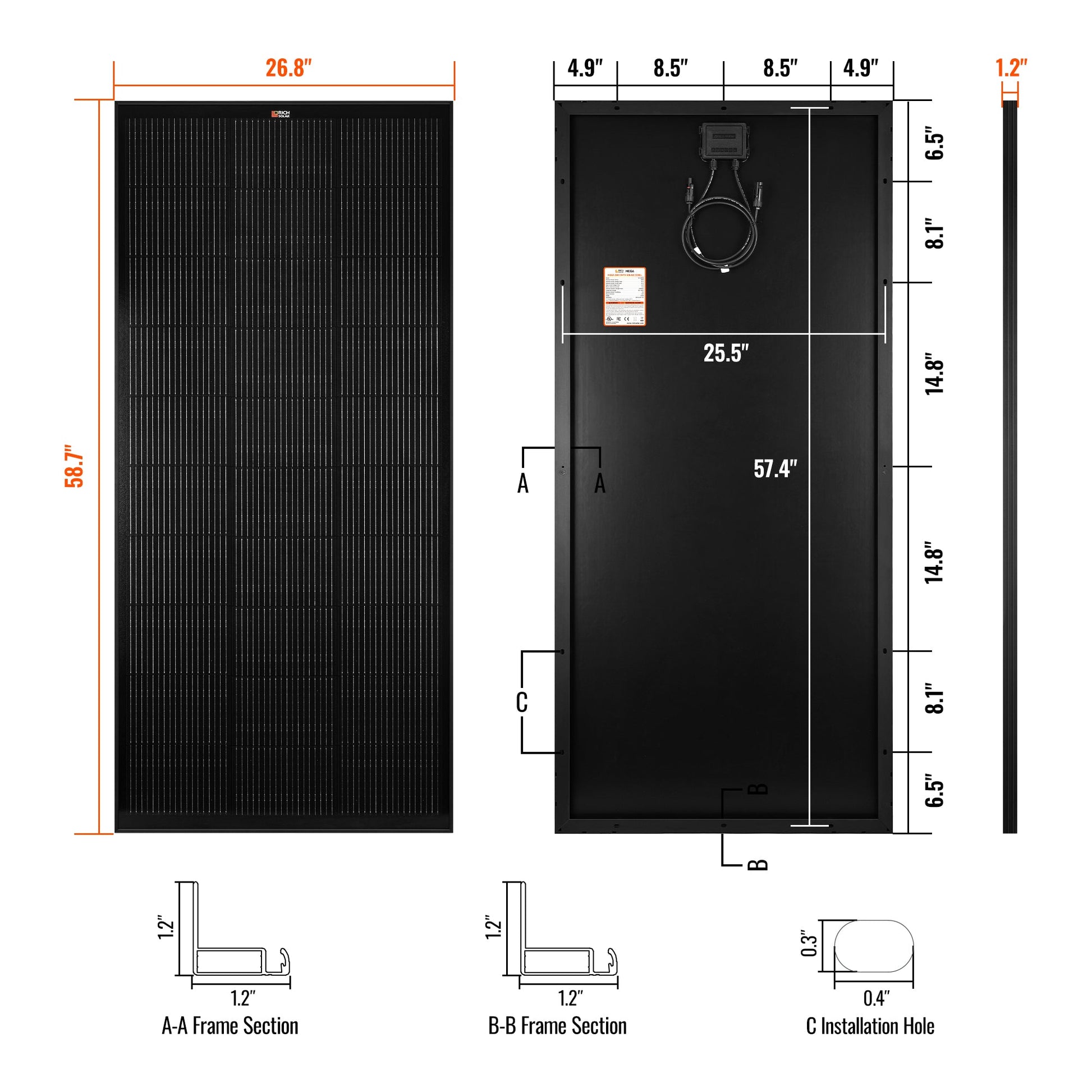 Rich Solar Renogy 200 Watt Solar Panel For Off Grid RVs And Cabins