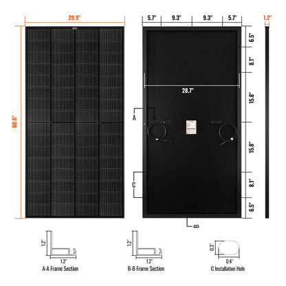 Rich Solar Renogy 250 Watt Solar Panel For Reliable 12V Off Grid Power