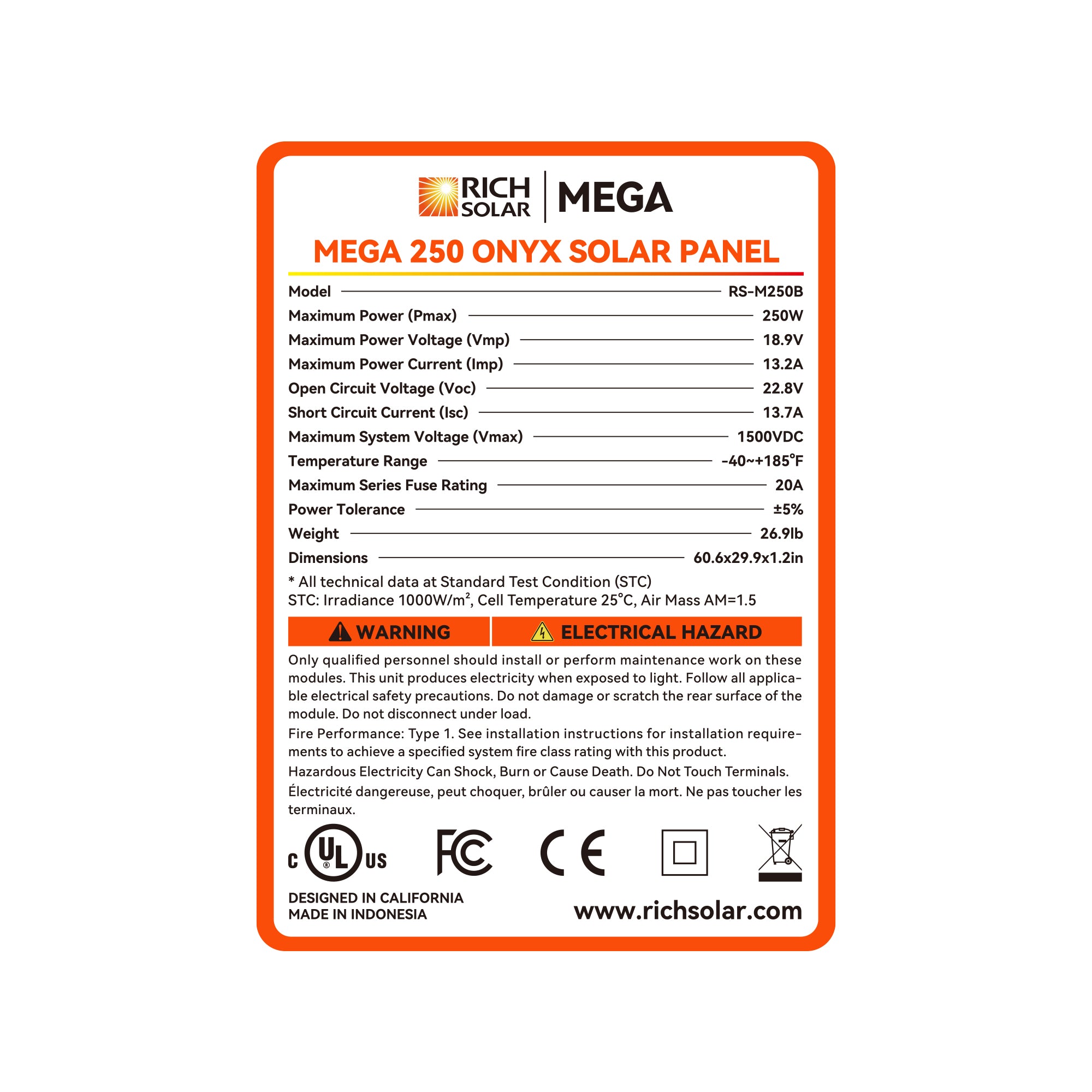 Rich Solar Renogy 250 Watt Solar Panel For Reliable 12V Off Grid Power