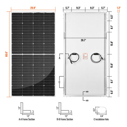 Rich Solar Mighty Max 250 Pro 24V Solar Panel For Off Grid Power