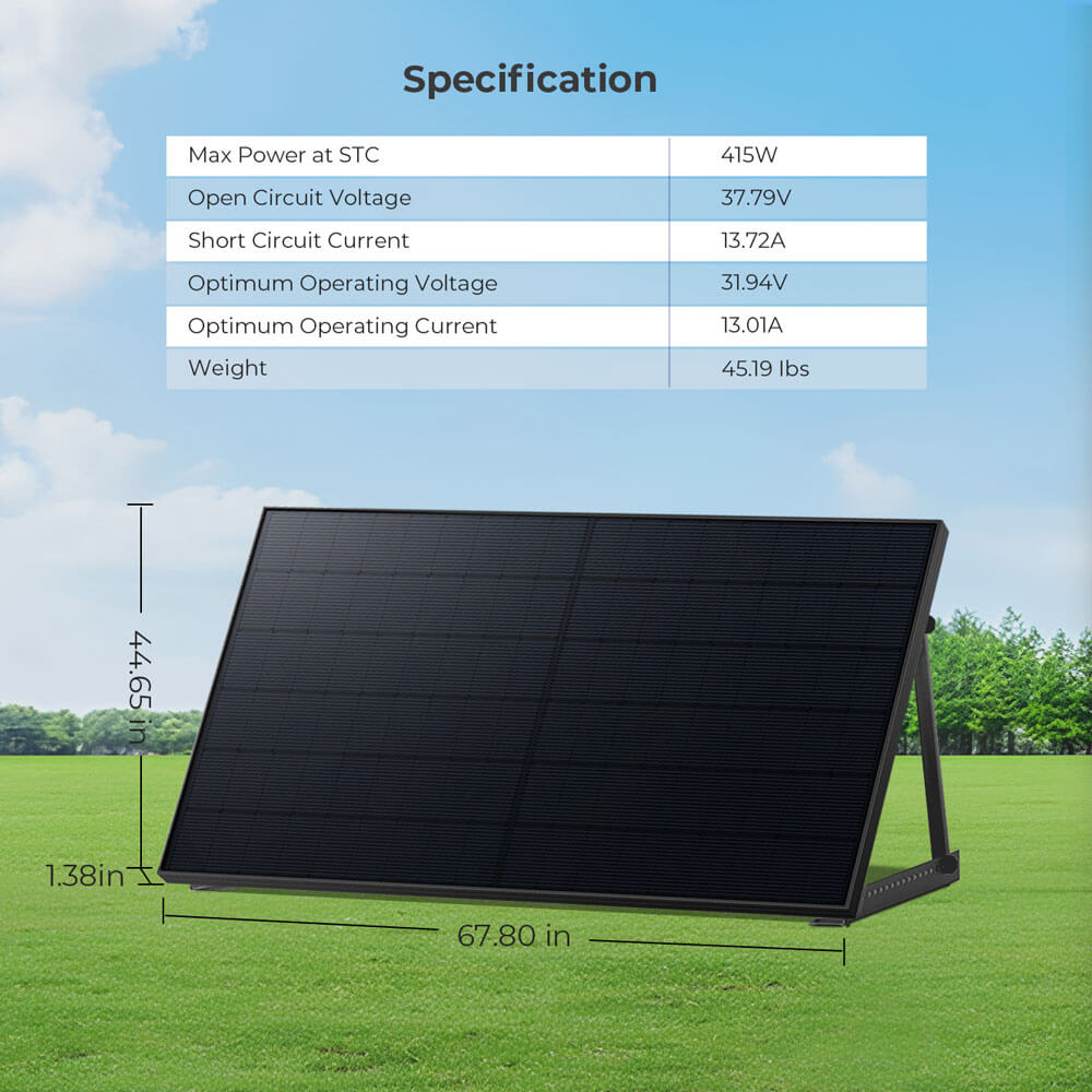 SunGoldPower 415W Bifacial PERC Solar Panel | SGP-415-BBS (31 PANELS) UL61730 CEC Listed