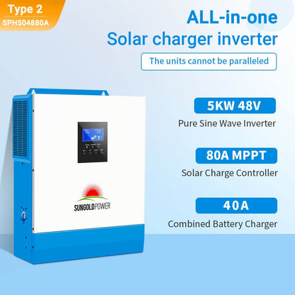 SunGoldPower Solar Charger Inverter 5000W 48V