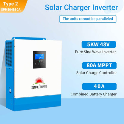 SunGoldPower Solar Charger Inverter 5000W 48V