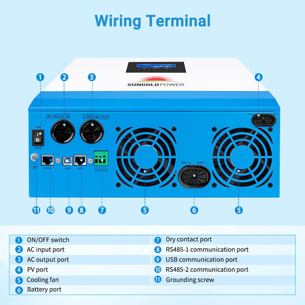 SunGoldPower Solar Charger Inverter 5000W 48V