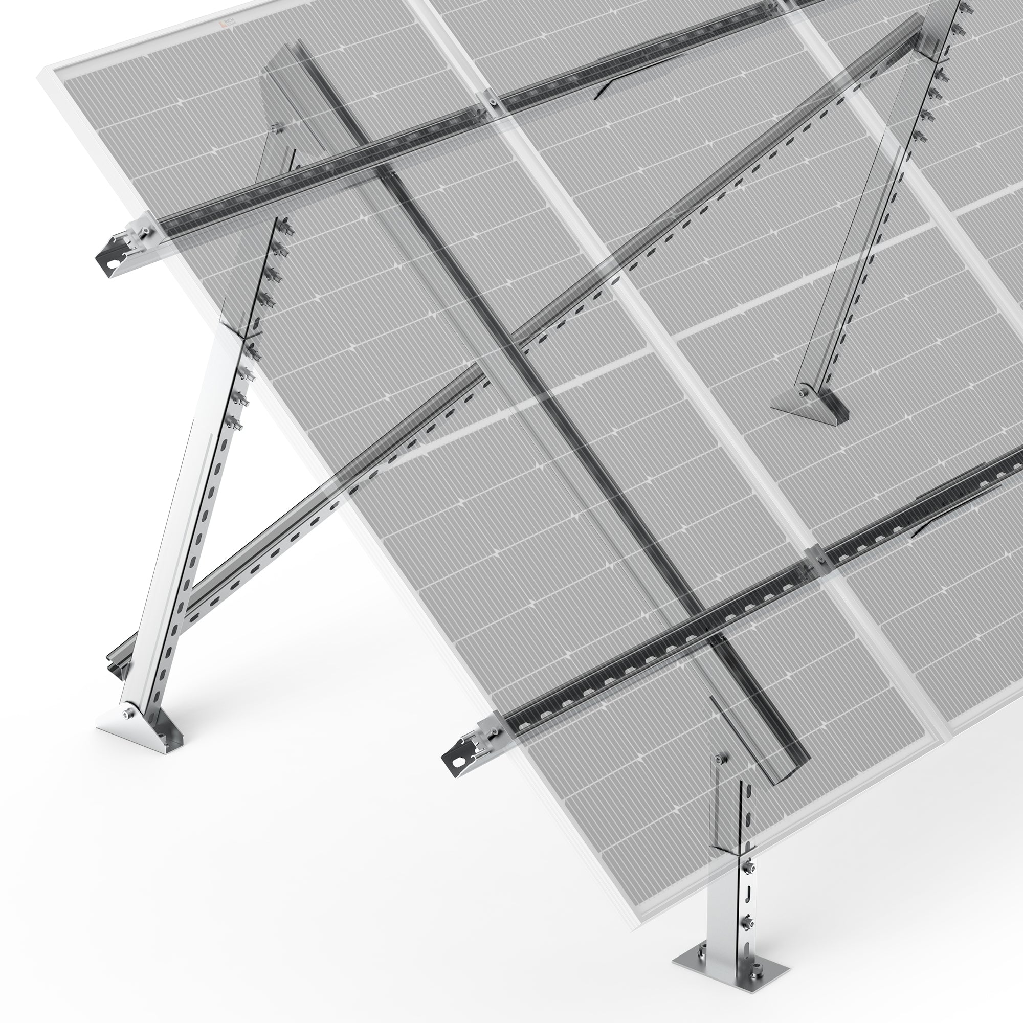 Rich Solar Eco-Worthy Solar Ground Mount For 1-4 Panels Adjustable Easy Install