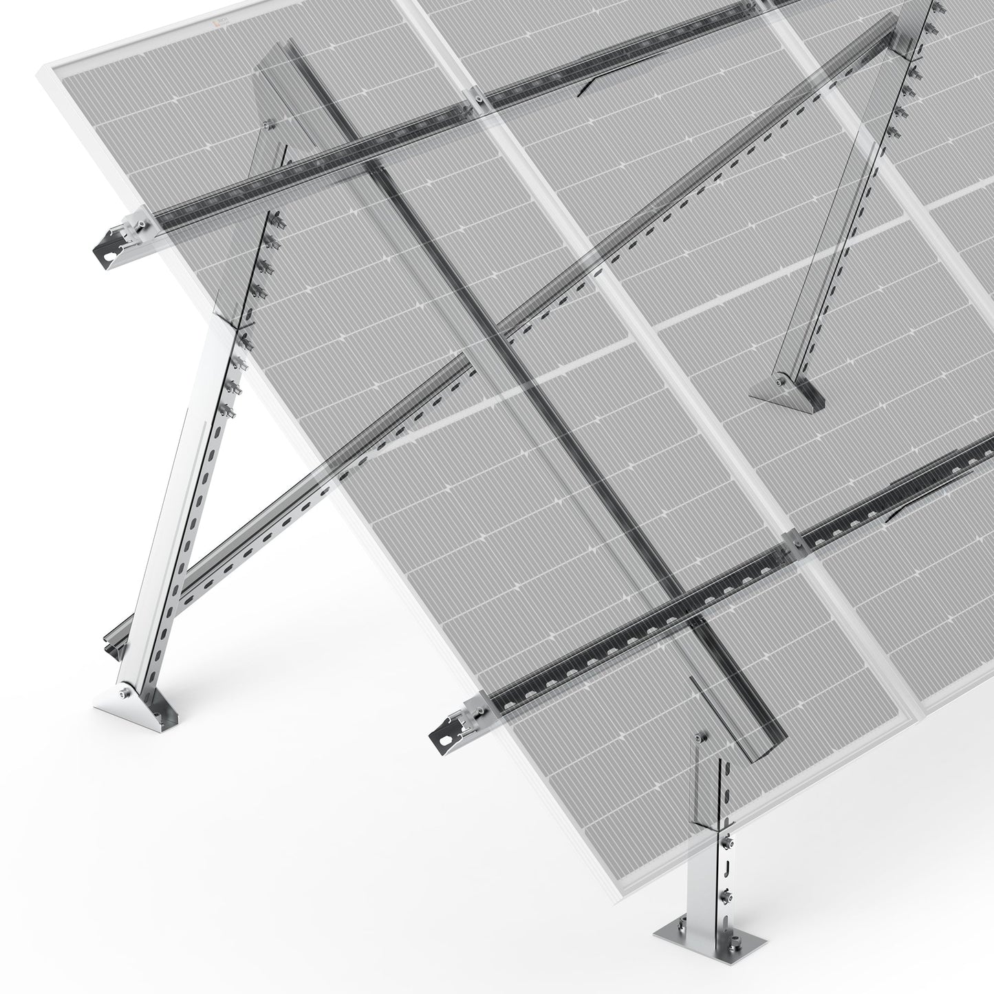 Rich Solar Eco-Worthy Solar Ground Mount For 1-4 Panels Adjustable Easy Install
