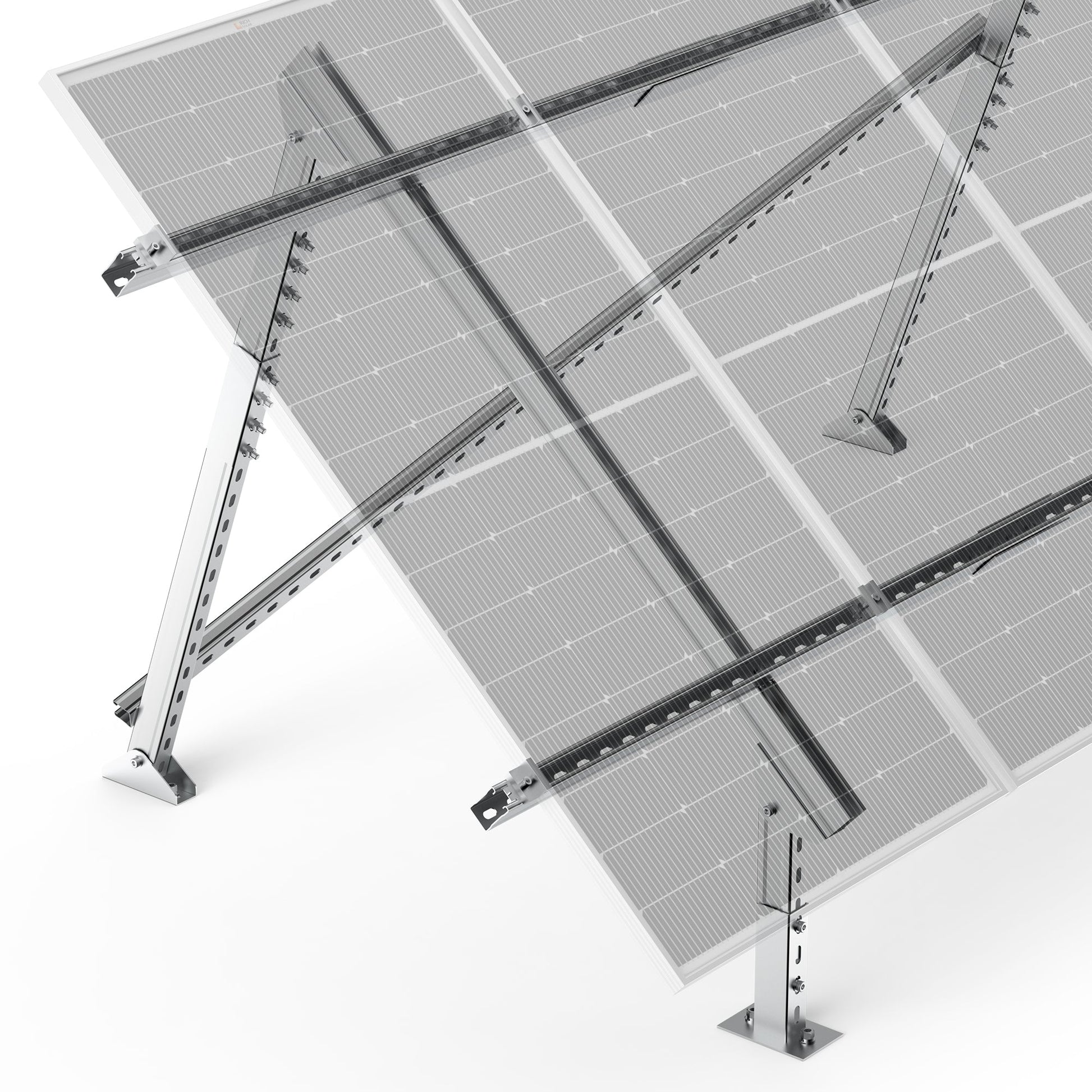 Rich Solar Eco-Worthy Solar Ground Mount For 1-4 Panels Adjustable Easy Install