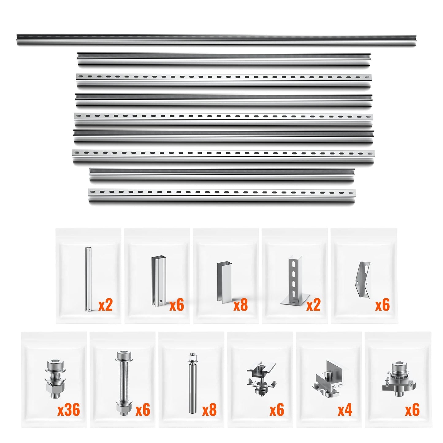Rich Solar Eco-Worthy Solar Ground Mount For 1-4 Panels Adjustable Easy Install
