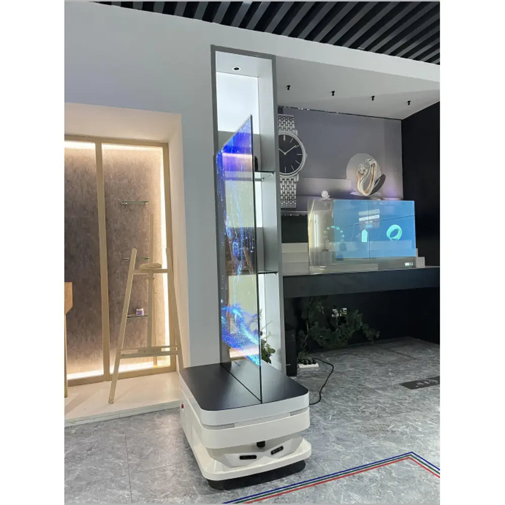 ATEAGO A1 ROS AI Advertising Robot AGV Self-Driving OLED LCD Display Mobile Base Marketing Promotion