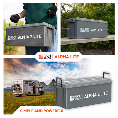 Rich Solar Alpha 2 Lite 12V 200Ah LiFePO4 Battery With 4000 Deep Cycles