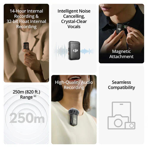 DJI Wireless Microphone System for Camera & Smartphone