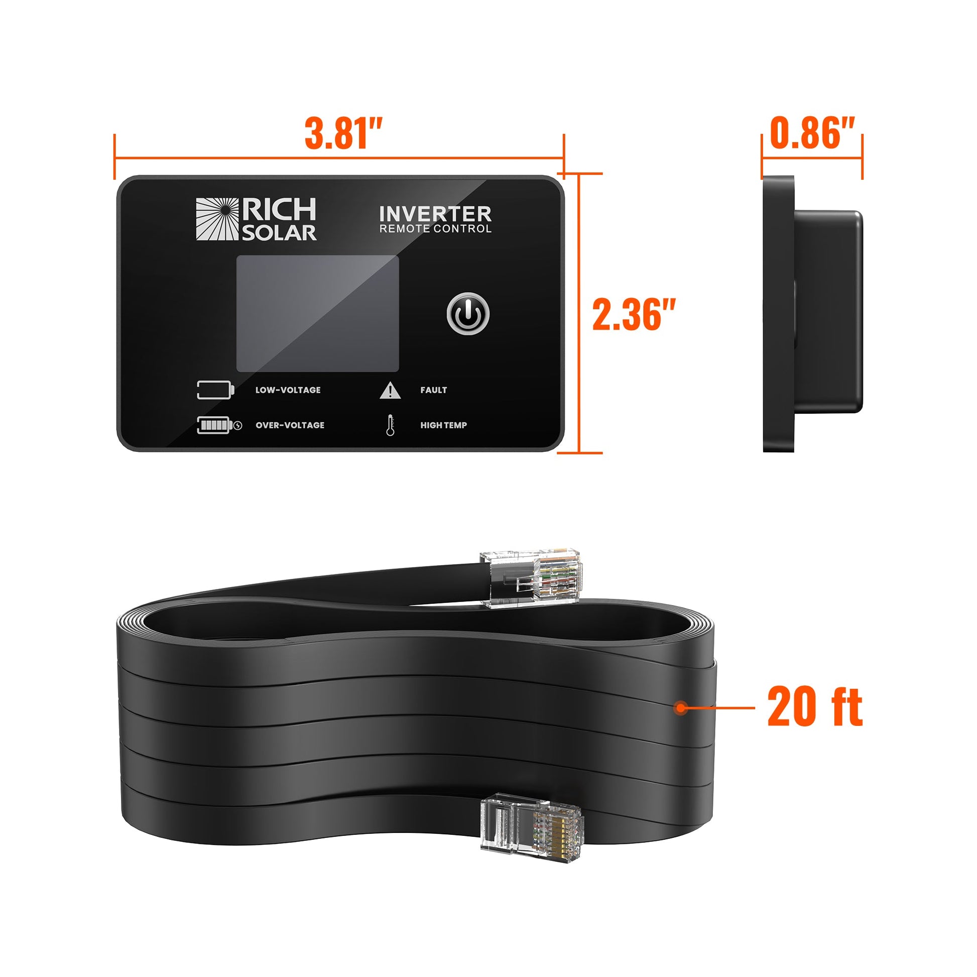 Rich Solar Nova Pure Series Smart LCD Inverter Remote Control