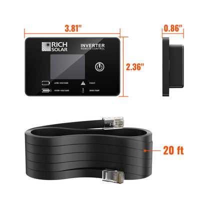 Rich Solar Nova Pure Series Smart LCD Inverter Remote Control