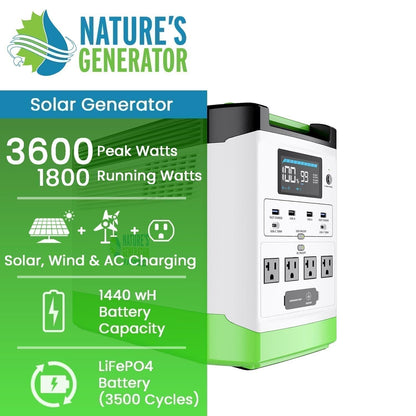 Natures Generator Power Station Lithium 1800