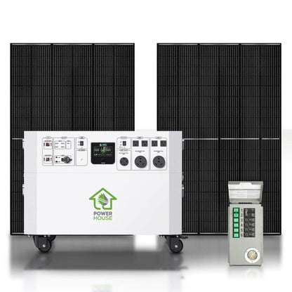Natures Generator Powerhouse with Solar Panel and Transfer Switch