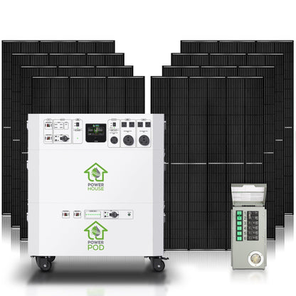 Natures Generator Powerhouse with Solar Panel and Transfer Switch