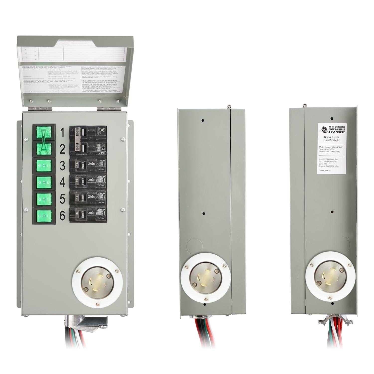 Nature's Generator Powerhouse with Solar Panel and Transfer Switch