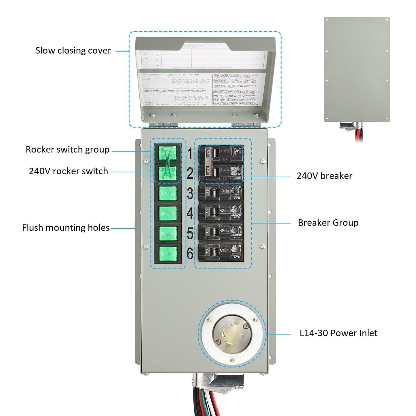 Natures Generator Powerhouse with Solar Panel and Transfer Switch