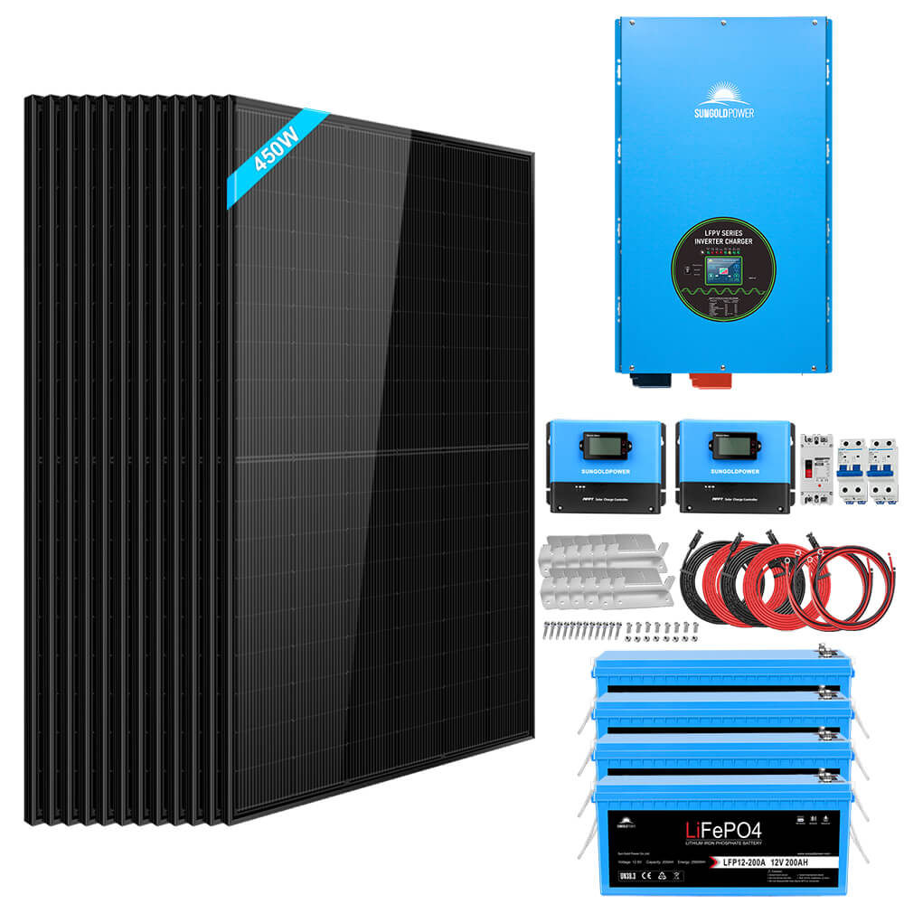 SunGoldPower Complete Solar Kit 12000W 10.24KWH Lithium Battery SGK12MAX