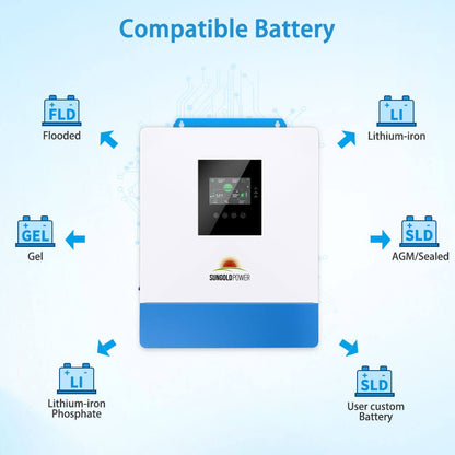 SunGoldPower Solar Charger Inverter 5000W 48V